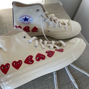 COMME DES GARCONS high top converse size 7.5